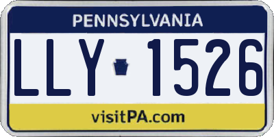 PA license plate LLY1526