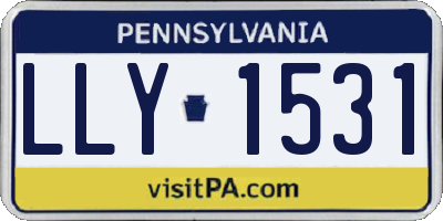 PA license plate LLY1531