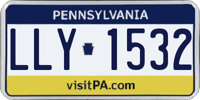 PA license plate LLY1532