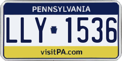 PA license plate LLY1536