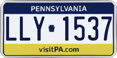 PA license plate LLY1537