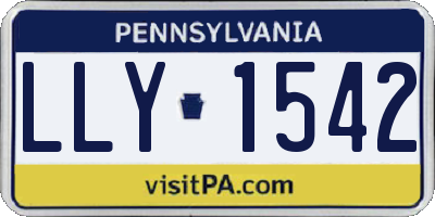 PA license plate LLY1542