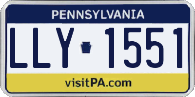 PA license plate LLY1551