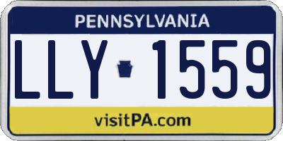 PA license plate LLY1559