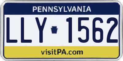 PA license plate LLY1562