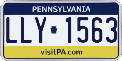 PA license plate LLY1563