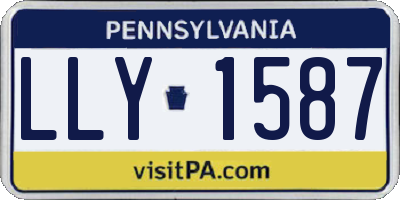 PA license plate LLY1587