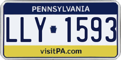 PA license plate LLY1593