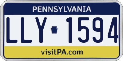 PA license plate LLY1594