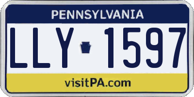 PA license plate LLY1597