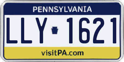PA license plate LLY1621