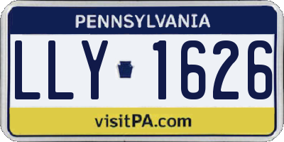 PA license plate LLY1626