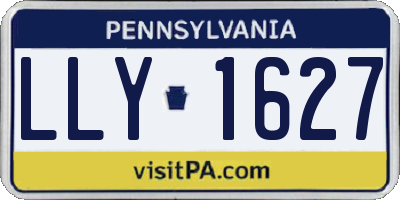 PA license plate LLY1627
