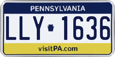 PA license plate LLY1636