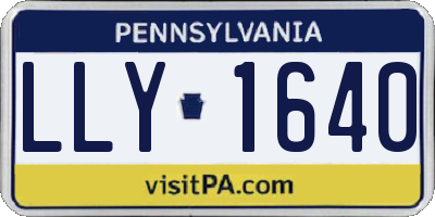 PA license plate LLY1640