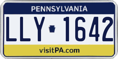 PA license plate LLY1642