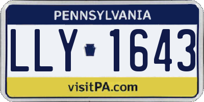 PA license plate LLY1643