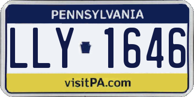 PA license plate LLY1646