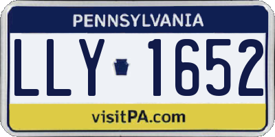 PA license plate LLY1652