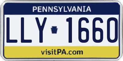 PA license plate LLY1660