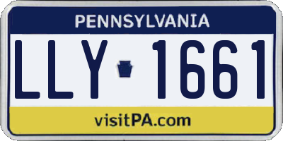 PA license plate LLY1661