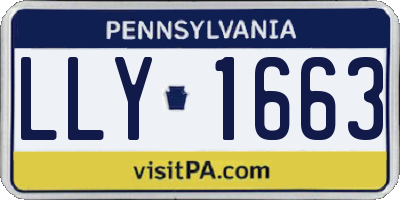 PA license plate LLY1663