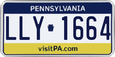 PA license plate LLY1664