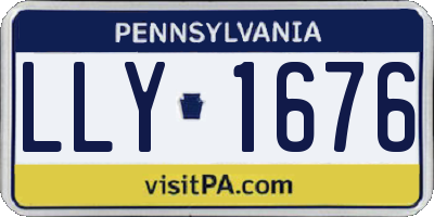 PA license plate LLY1676
