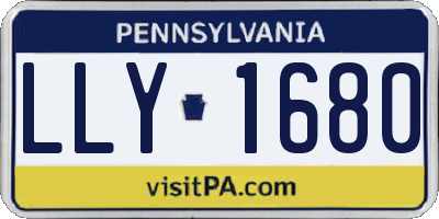 PA license plate LLY1680