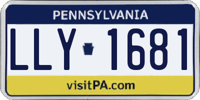 PA license plate LLY1681