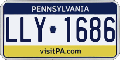 PA license plate LLY1686