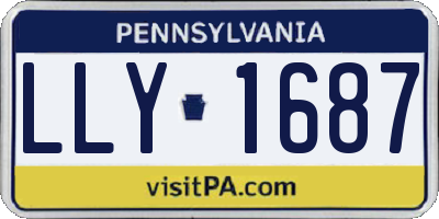 PA license plate LLY1687