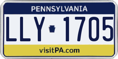 PA license plate LLY1705