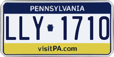 PA license plate LLY1710