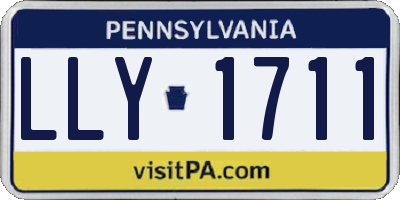 PA license plate LLY1711