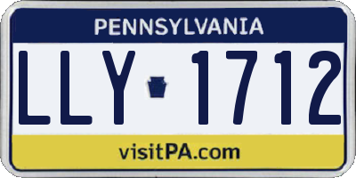 PA license plate LLY1712