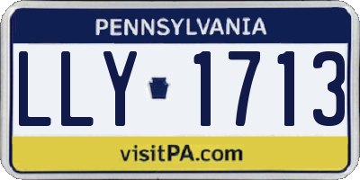 PA license plate LLY1713