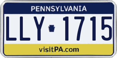 PA license plate LLY1715