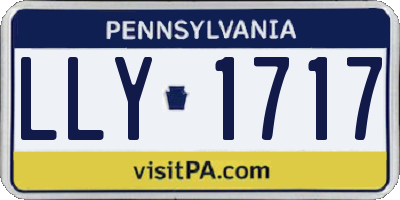 PA license plate LLY1717