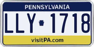 PA license plate LLY1718