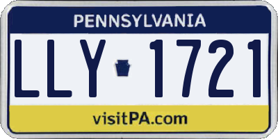PA license plate LLY1721