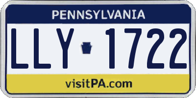 PA license plate LLY1722