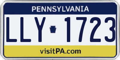 PA license plate LLY1723