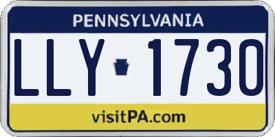 PA license plate LLY1730