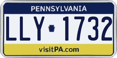 PA license plate LLY1732