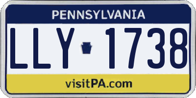 PA license plate LLY1738