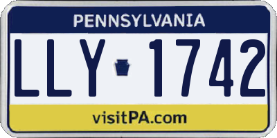 PA license plate LLY1742