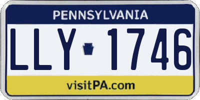 PA license plate LLY1746