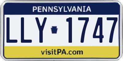 PA license plate LLY1747