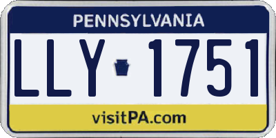 PA license plate LLY1751